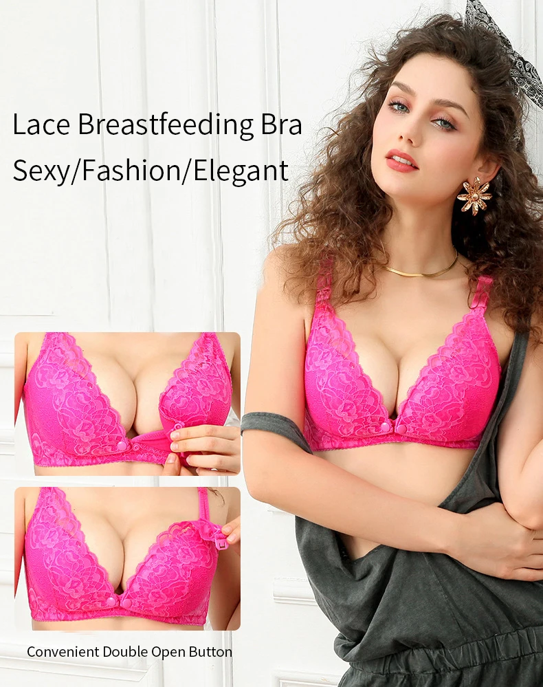 Women Seamless Breastfeeding Front Open Women Bra Maternity Nursing Bra