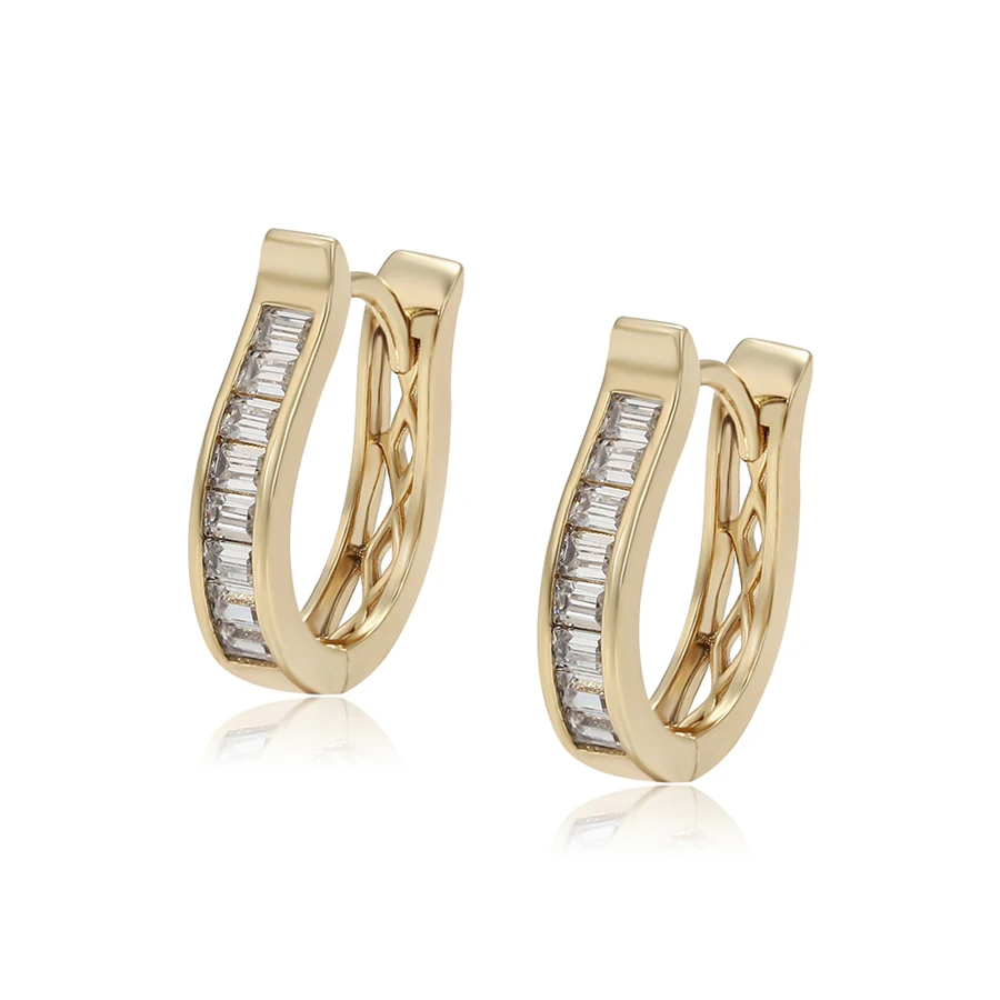 99292 Xuping fashion jewelry 14K gold plating environmental copper hoop earrings for ladies