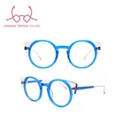 Eyewear Acetate Eyewear G5249 Trendy Crystal Lamination Acetate Optical Glasses Fashion Eyewear