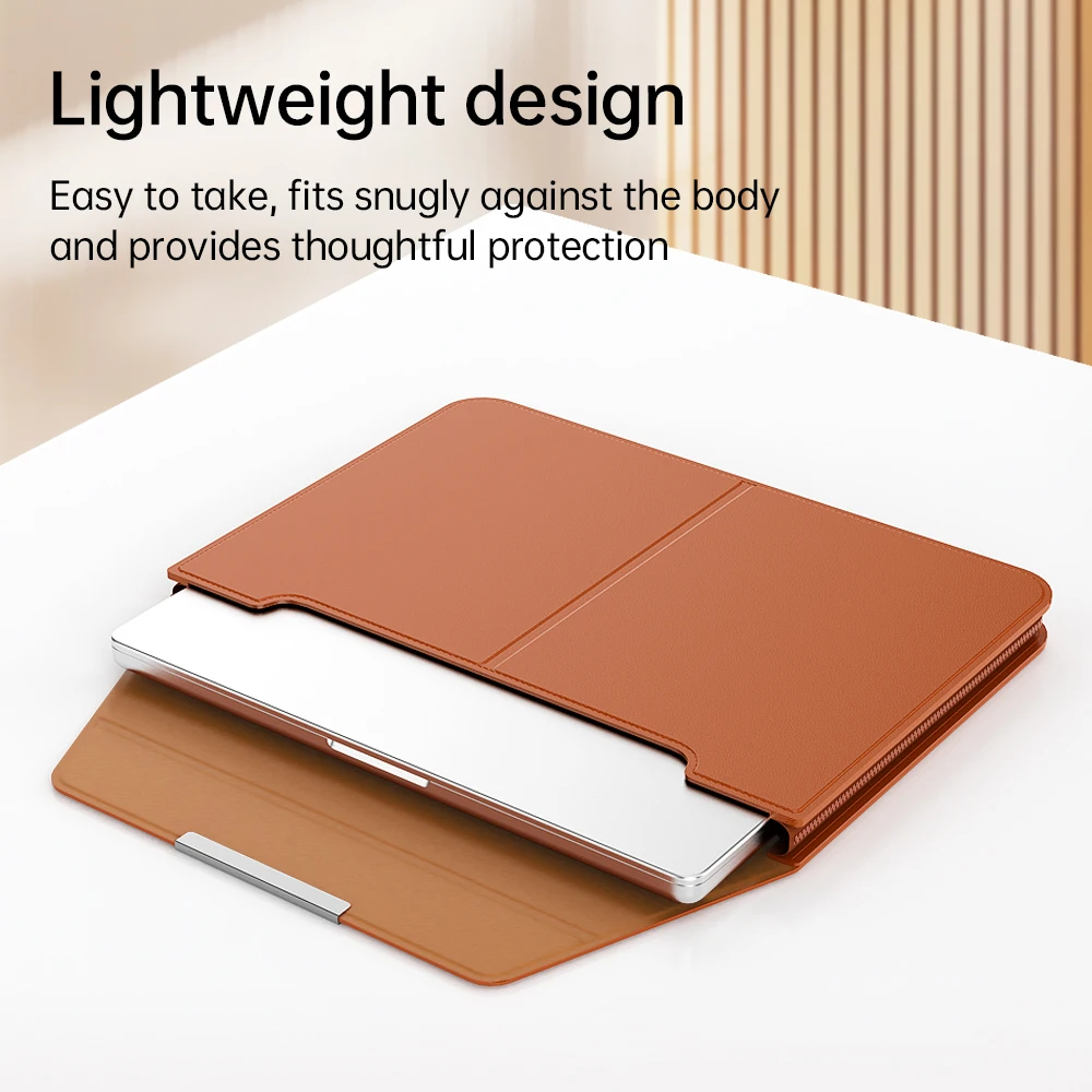 2025 3 in 1 ultra thin portable universal leather computer laptop bag case cover protector women man for Macbook 13 14 15 inches