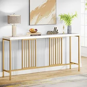 Tribesigns Top Long Hallway Entrance Foyer Console Entryway Table Console Furniture Home Furniture Carton Box Modern Panel