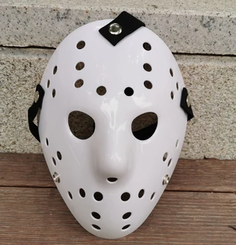 Plastic Halloween Party The Killer Jason Voorhees White Full Face Masks