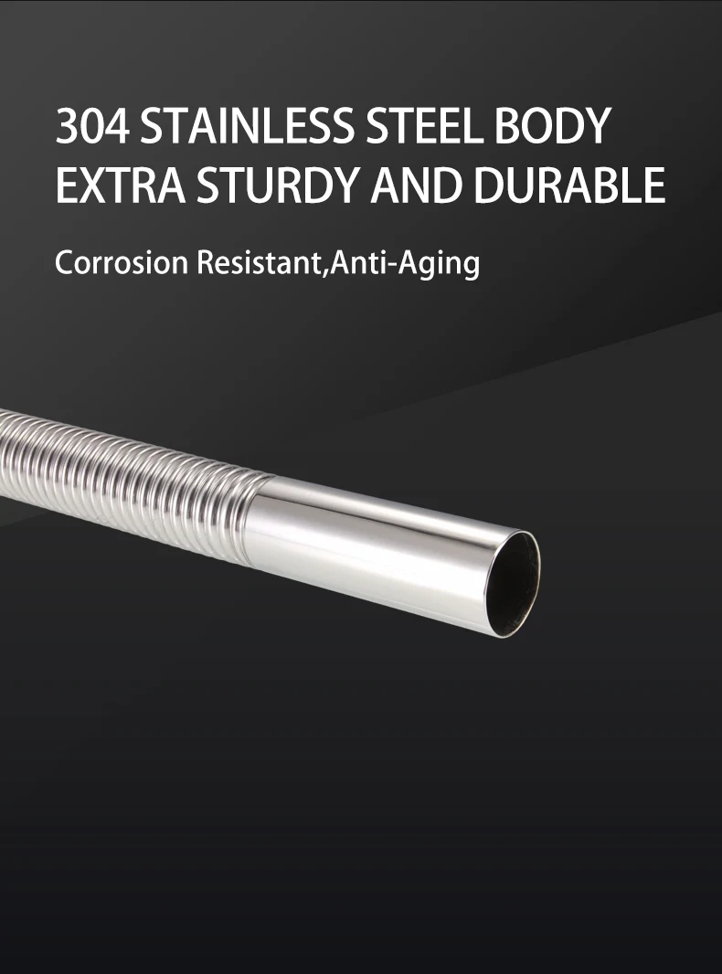 304 Stainless Steel Flex Pipes Plated Spring Water S Trap Pipe Flexible Drain Hose for Washbasin supplier