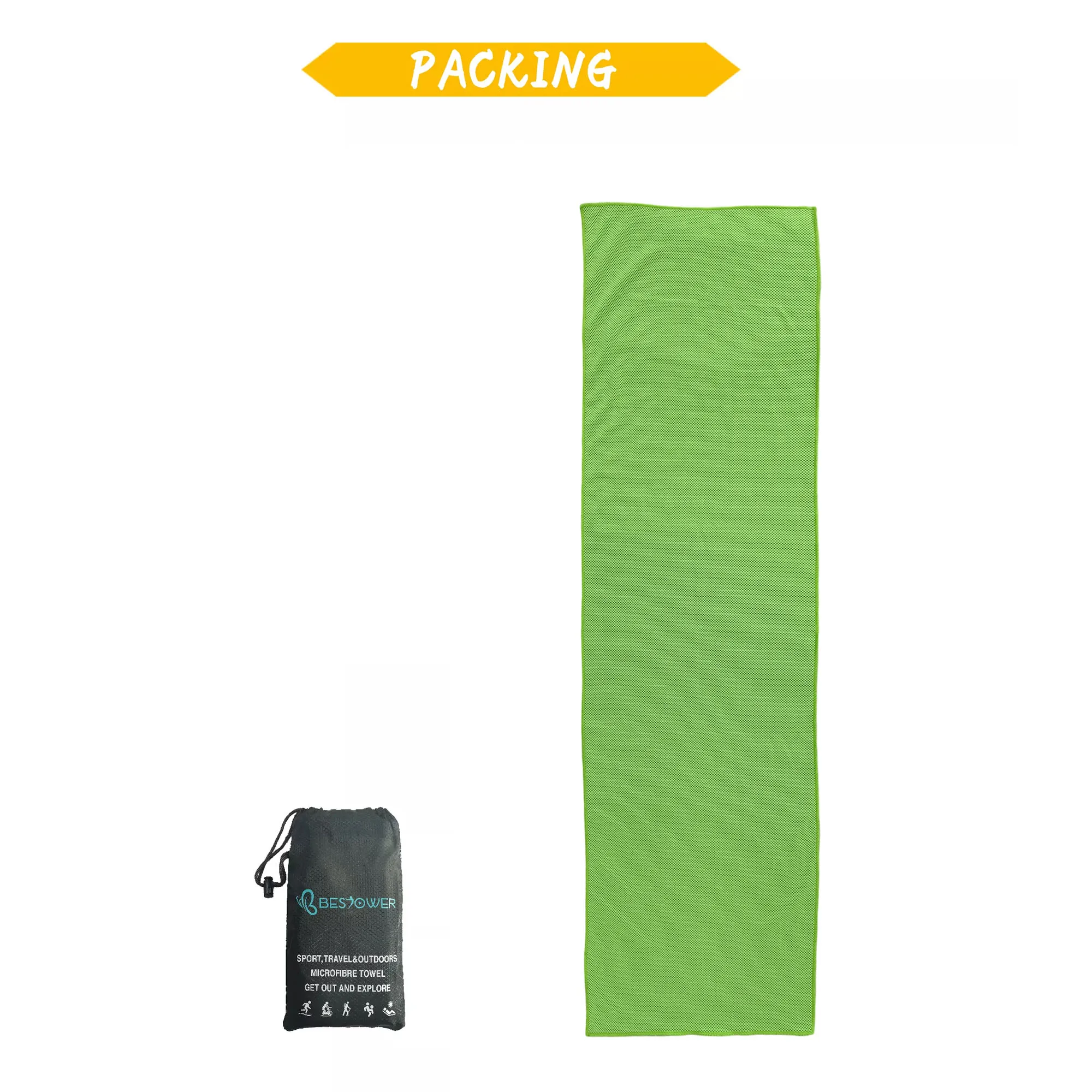 Bulk Cooling Towels Individually Wrapped Towel Microfiber Polyester