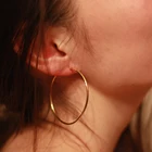 Large Hoop Earrings Gold Earrings Amazon Hot Large Hoop Earrings 14K Gold Color Fashion Jewelry Factory