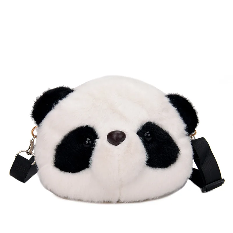 MB4 Plush Crossbody Bag Purse Panda Shaped Wallet Handbag Satchel for Little Girls Kids