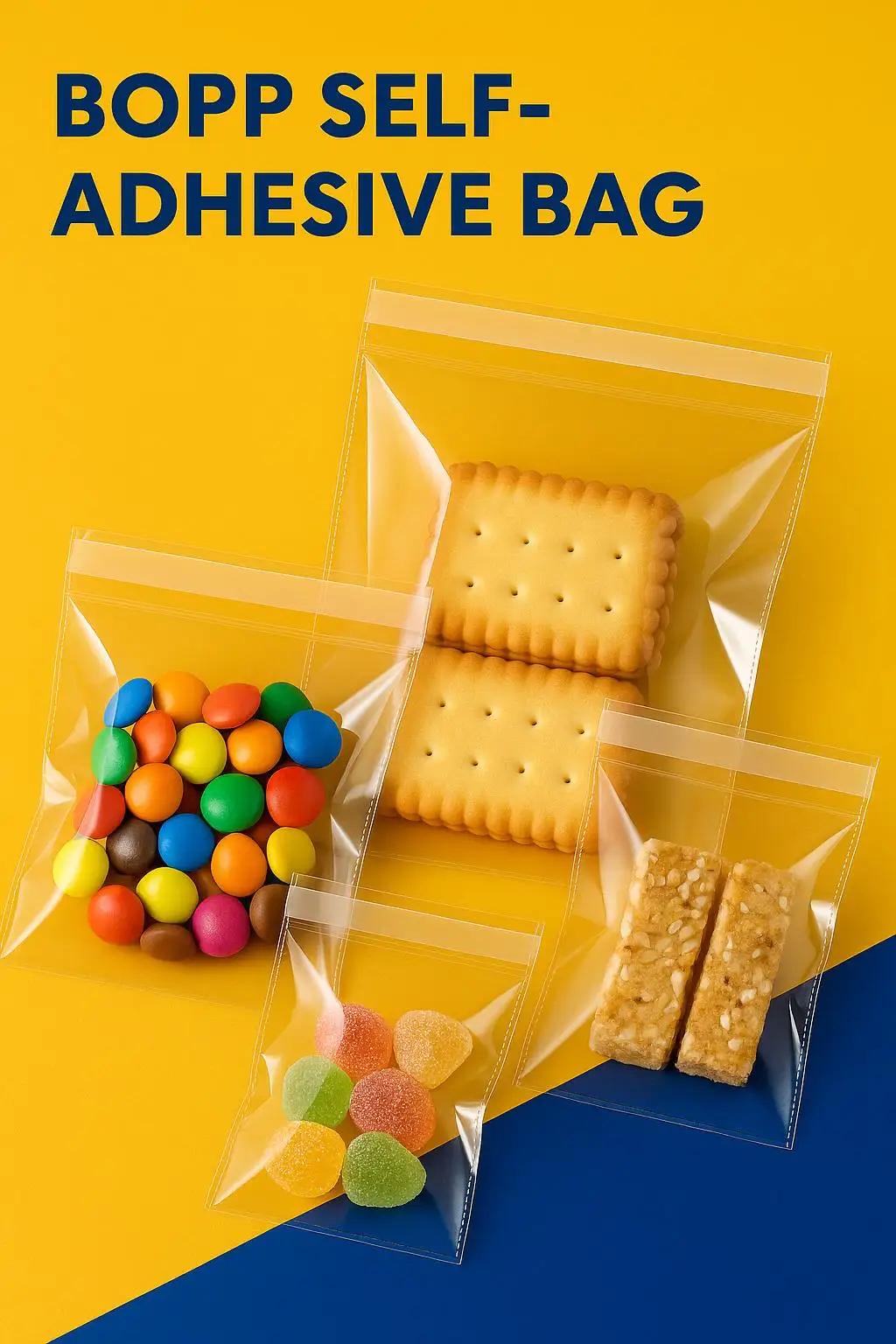Customized Self Adhesive BOPP Plastic Bags Food Grade Resealable Transparent Packaging - detail 5