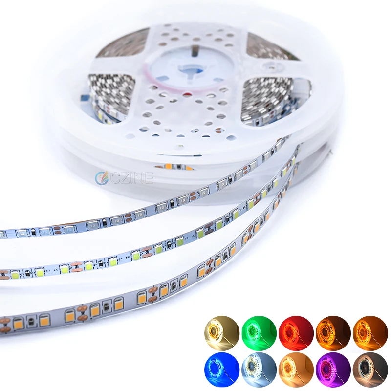 High Bright Dc12v 5v Thin Flexible Warm White Red Blue Green 120led Luces Led 2835 Led Strip Light  Led Tape Cintas 4mm 5mm