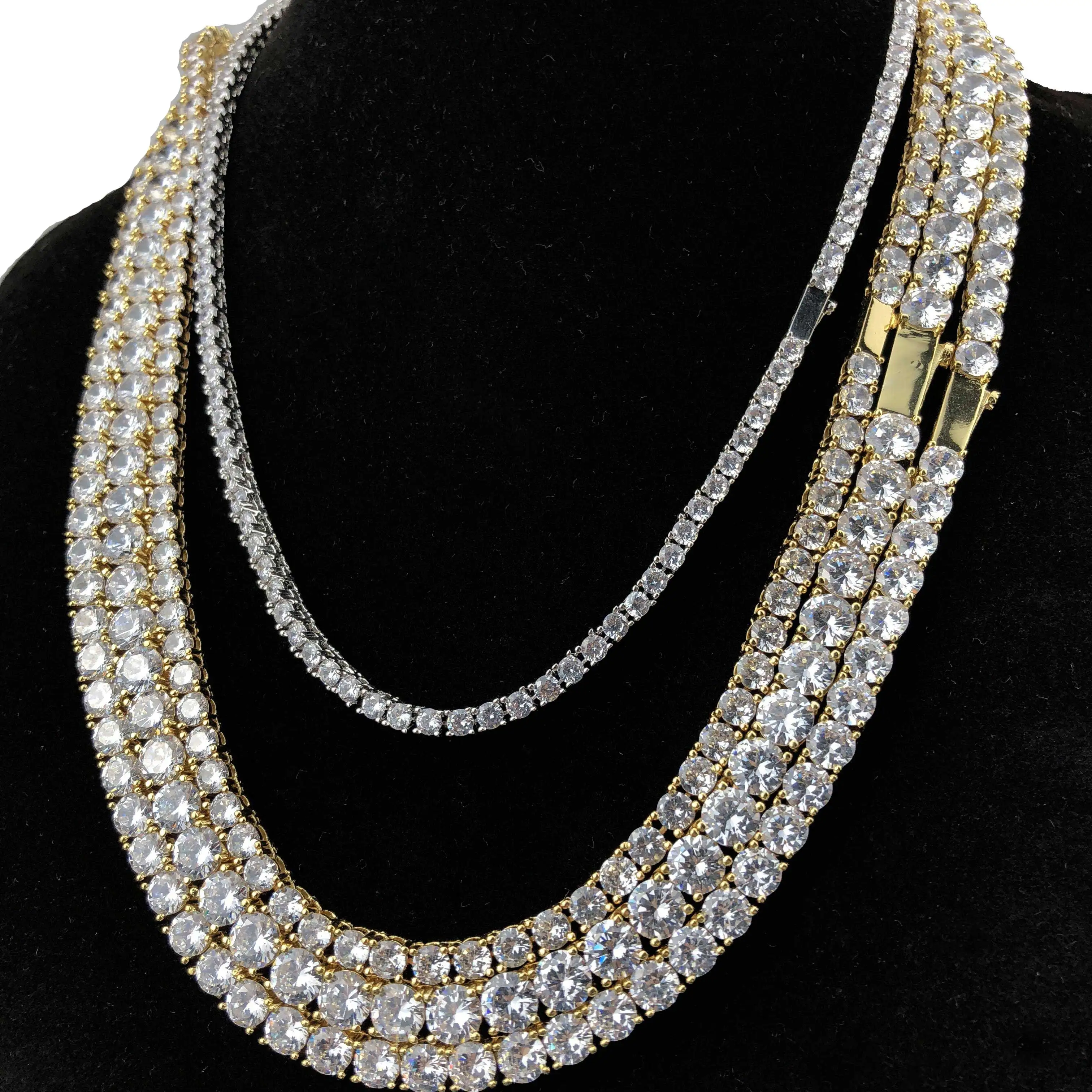 Luxury Men Women Chain 14k Real Yellow 