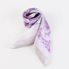 Summer Women Square Silk Head Neck Feel Satin Skinny Summer Neck Silk Scarf