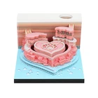 Wedding New Arrival Color Cute Ornaments Wholesale Love Ornaments Wedding Decoration 3D Memo Pad