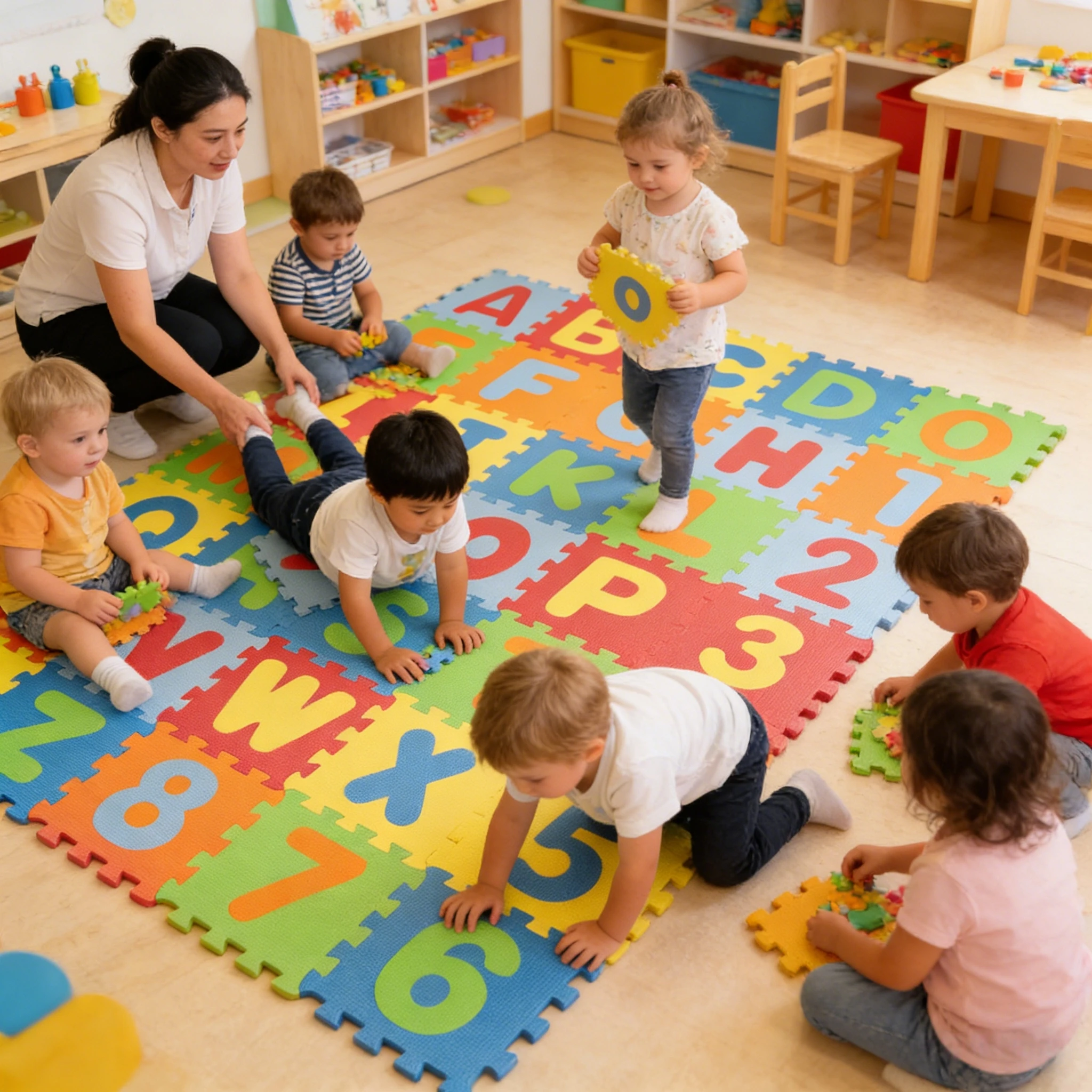 Hydefoam Customized Baby Play Mat Non slip Interlocking Mat Letter Educational Toddlers Eva Foam Children Puzzle Mat manufacture