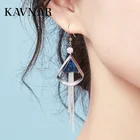 Fashion Crystal Earrings Wholesale Fashion Bridal Jewelry Tassel Blue Dangle Crystal Earrings For Women