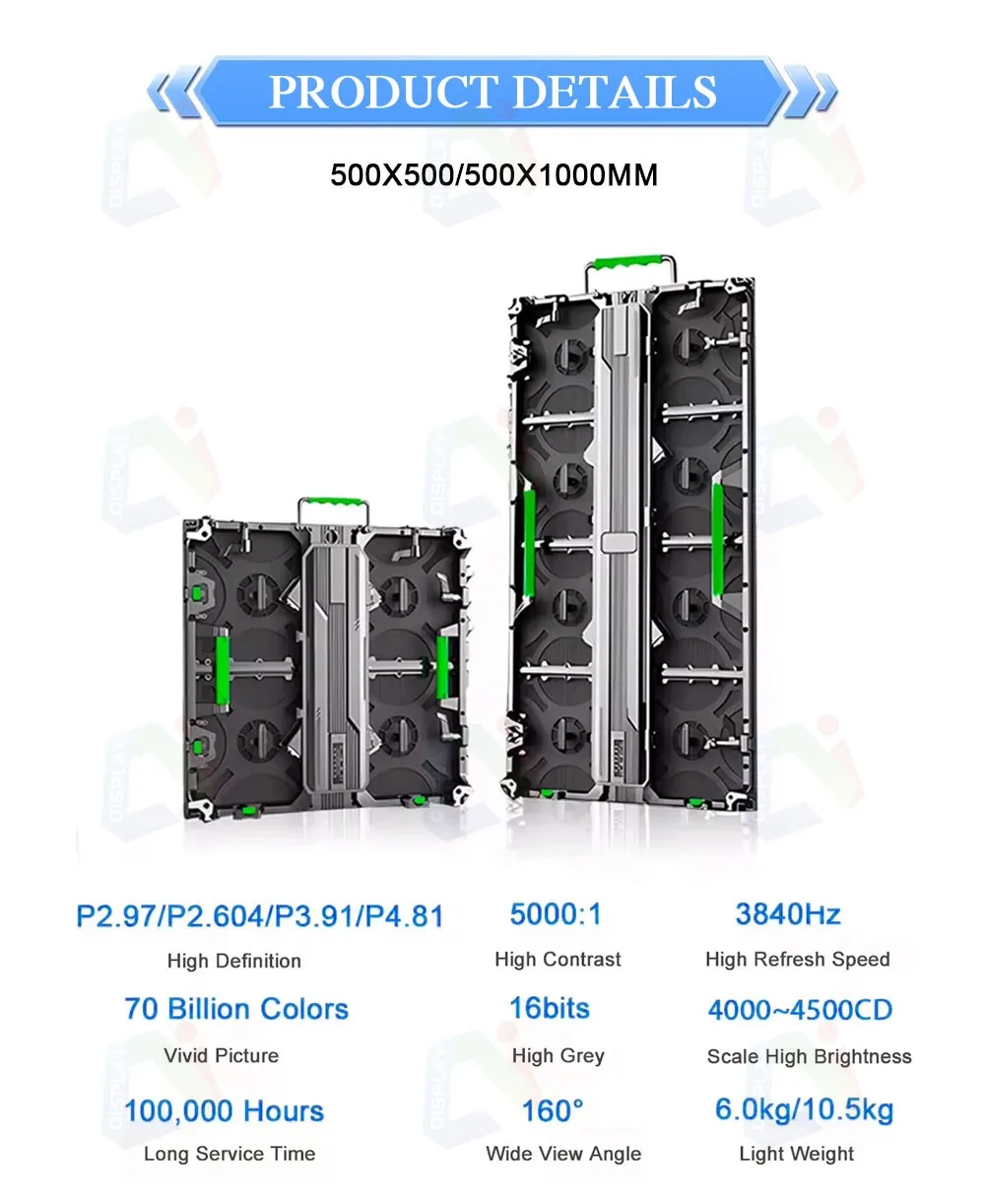 High-quality Unique Design P1.25 4K8K LED Screen Mobile LED Display Quick Installation Portable Rental Video Wall for Live Stage manufacture
