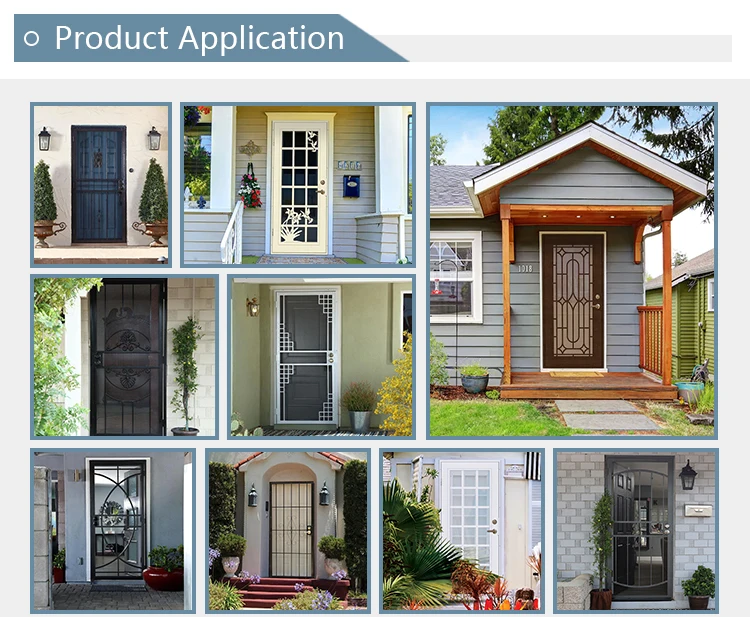 Reliable quality stainless steel security doors wrought iron door exterior security doors