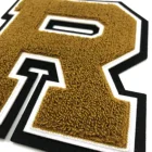 Customer's Logo High Quality Custom Varsity Letter Chenille Patches With Sew On/iron On Backing For Garment