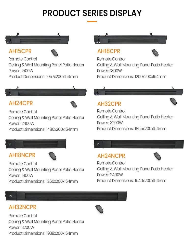 Protection Infrared Outdoor Heater, 1500W, Wall - detail 14