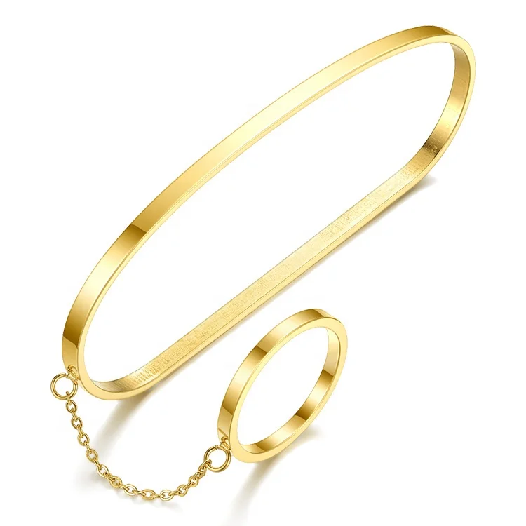 High Quality 18K Gold Plated Stainless Steel Unique Design Palm Bracelet B202176