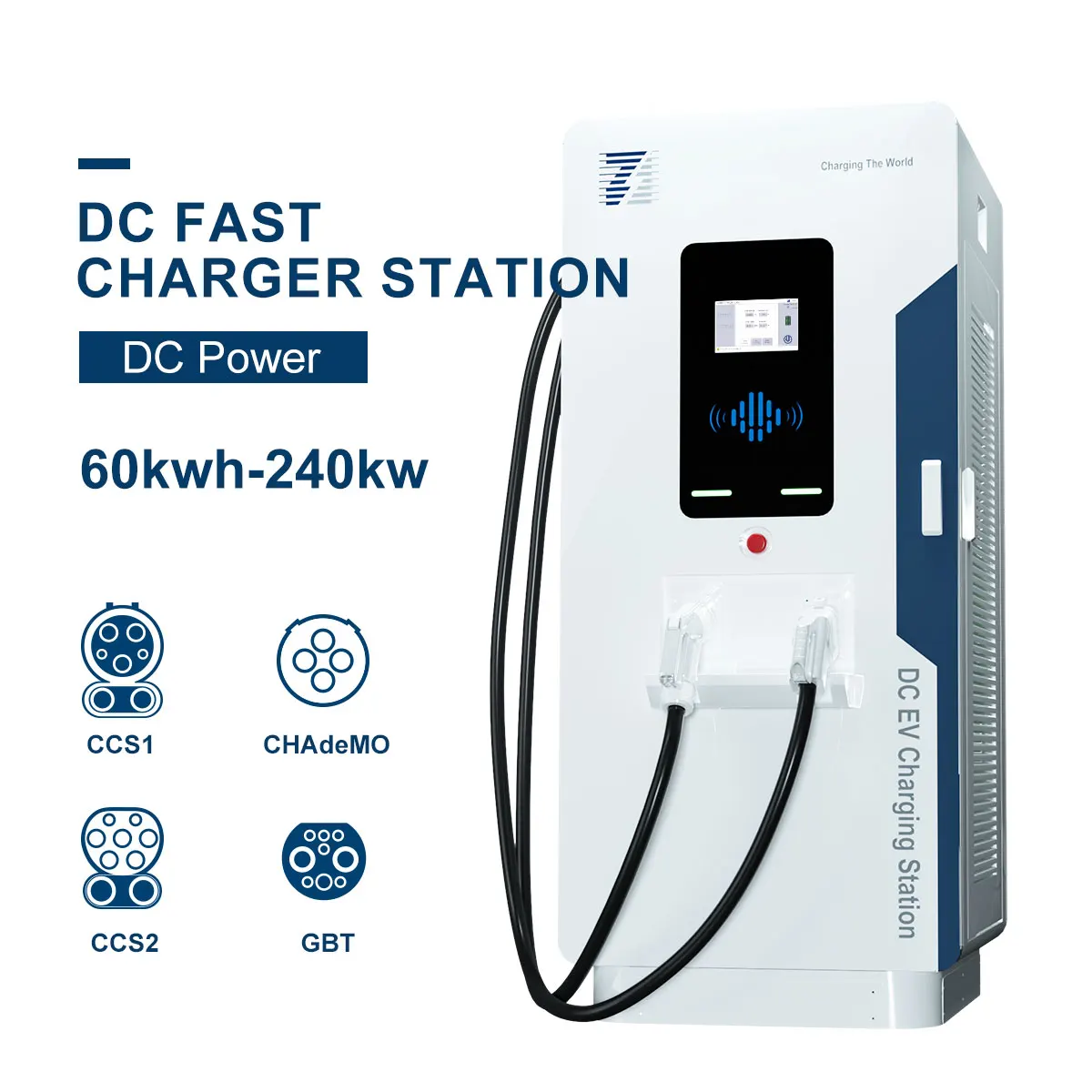 Beny Ocpp Double Gun Dc Fast Charging Station Ccs2 Ccs2 Gbt Chademo 60