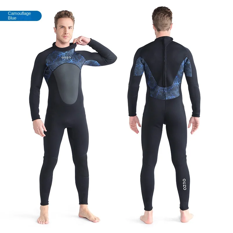 3mm Neoprene Custom Logo Freediving Men Surfing One-piece Swimming Suits Snorkeling Diving Wetsuit