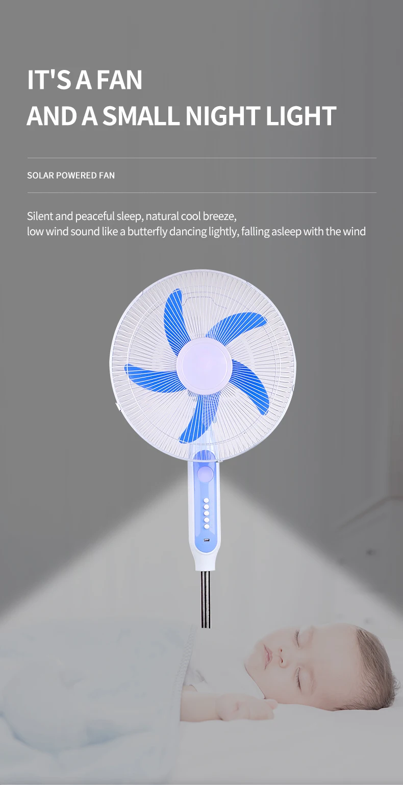 Floor Standing Fan, Solar, LED - detail 44