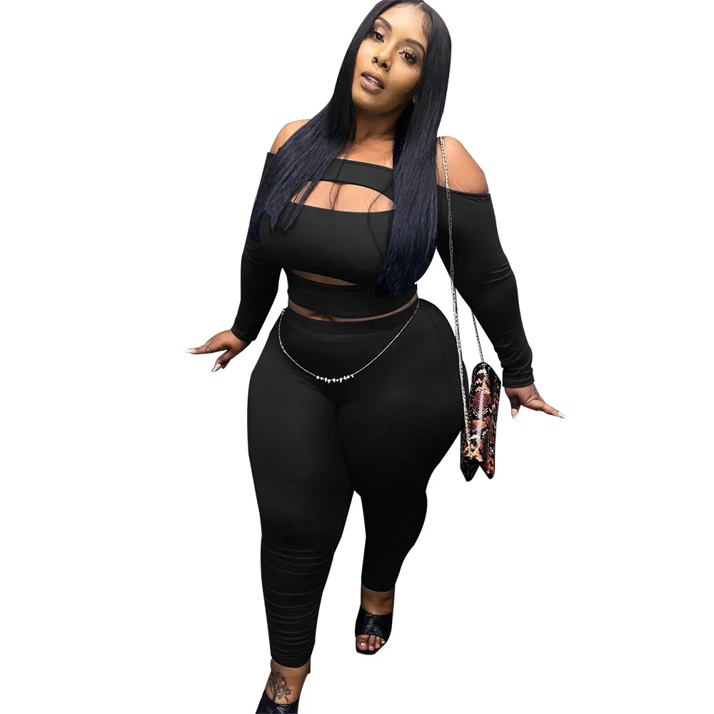 Off Shoulder Women Sweat Suit Cut 