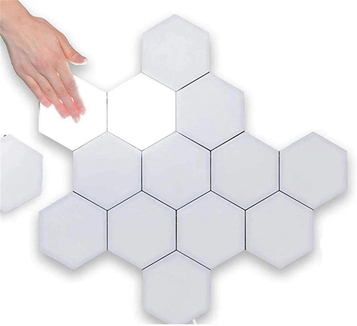 hexagonal wall lights touch