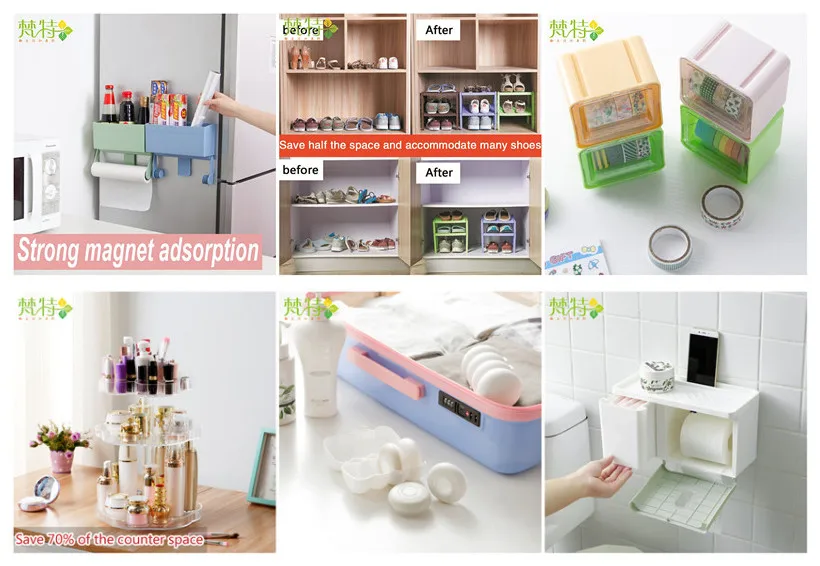 Fante Plastic Car Kitchen Bins Can Wall Hang Bins Bedroom Furniture With Garbage Bag Storage Box