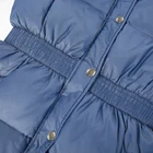 Fur Twill Fur Collar Snaps Zippered Wadded Feather Puffer Jackets Waterproof Long Waist Down Coat For Ladies