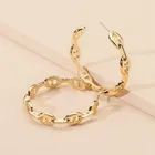 Chain Hoop Creative Design Ins Net Celebrity The Same Earring Chain-Link Oval Chain Hoop Earrings