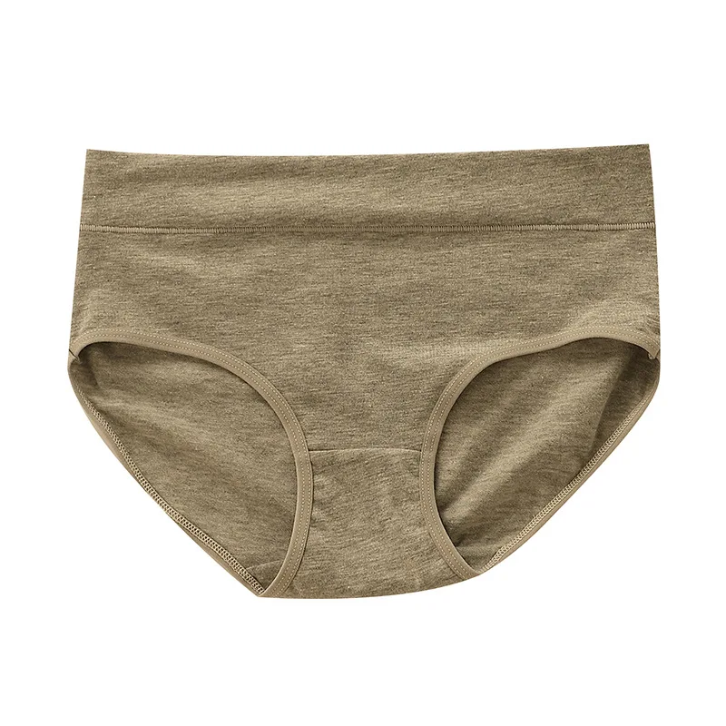 Custom logo women sexy underwear High waist cotton underpants solid color women panties