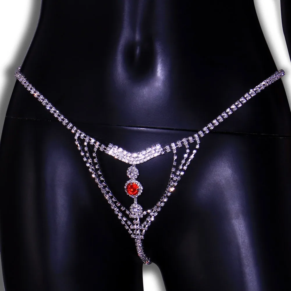 Dainty Fashion Sparkling Rhinestone T Shape Body Chain Body Accessories