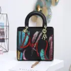 Bags Hand 2021 New Design Fashion Sequin Embroidery PU Bags Portable Diagonal Bags Shoulder Handbag Women Hand Bags
