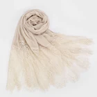 Shawl Shawls Pure Color Eyelash Lace Edge Fashion Soft Hijab Scarf Head Shawl