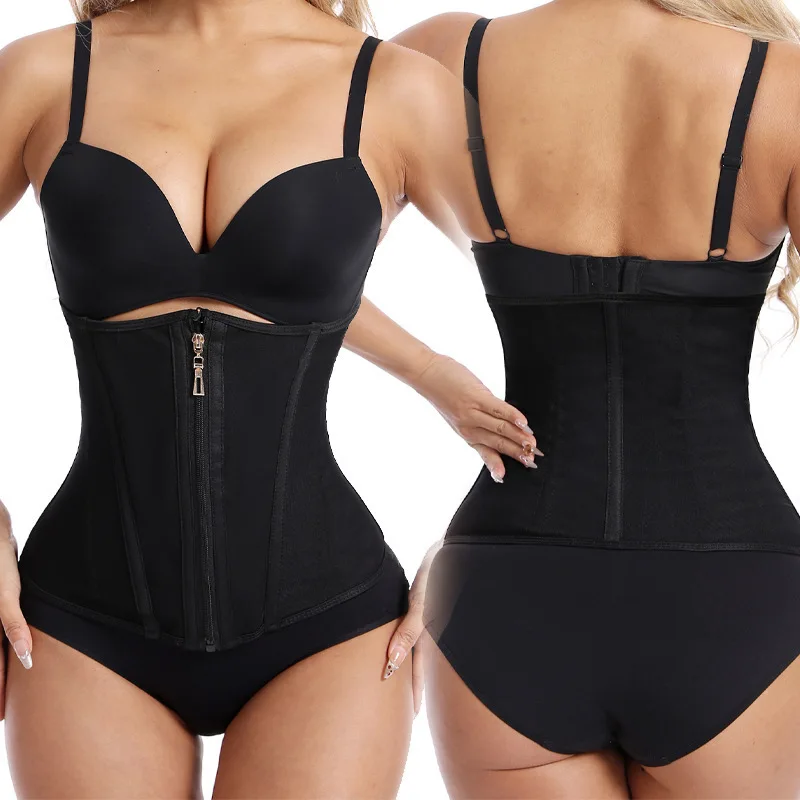 HKRXEC Cup-Support Zip-Front Shaping Bodysuit