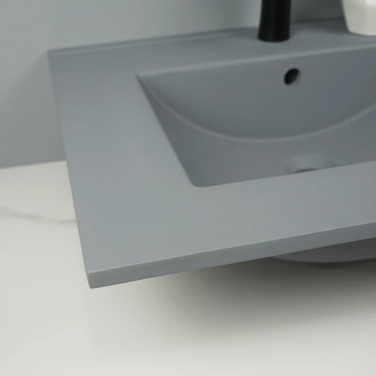 TARPUL 2023 Custom-made Rectangular Stone Basin Sink Modern Design for Hotel Home Concrete Cement Ceramic Mount Installation supplier