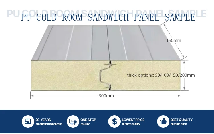 Cold Room Sandwich Panel, Steel, PIR, SAMPLE - detail 2