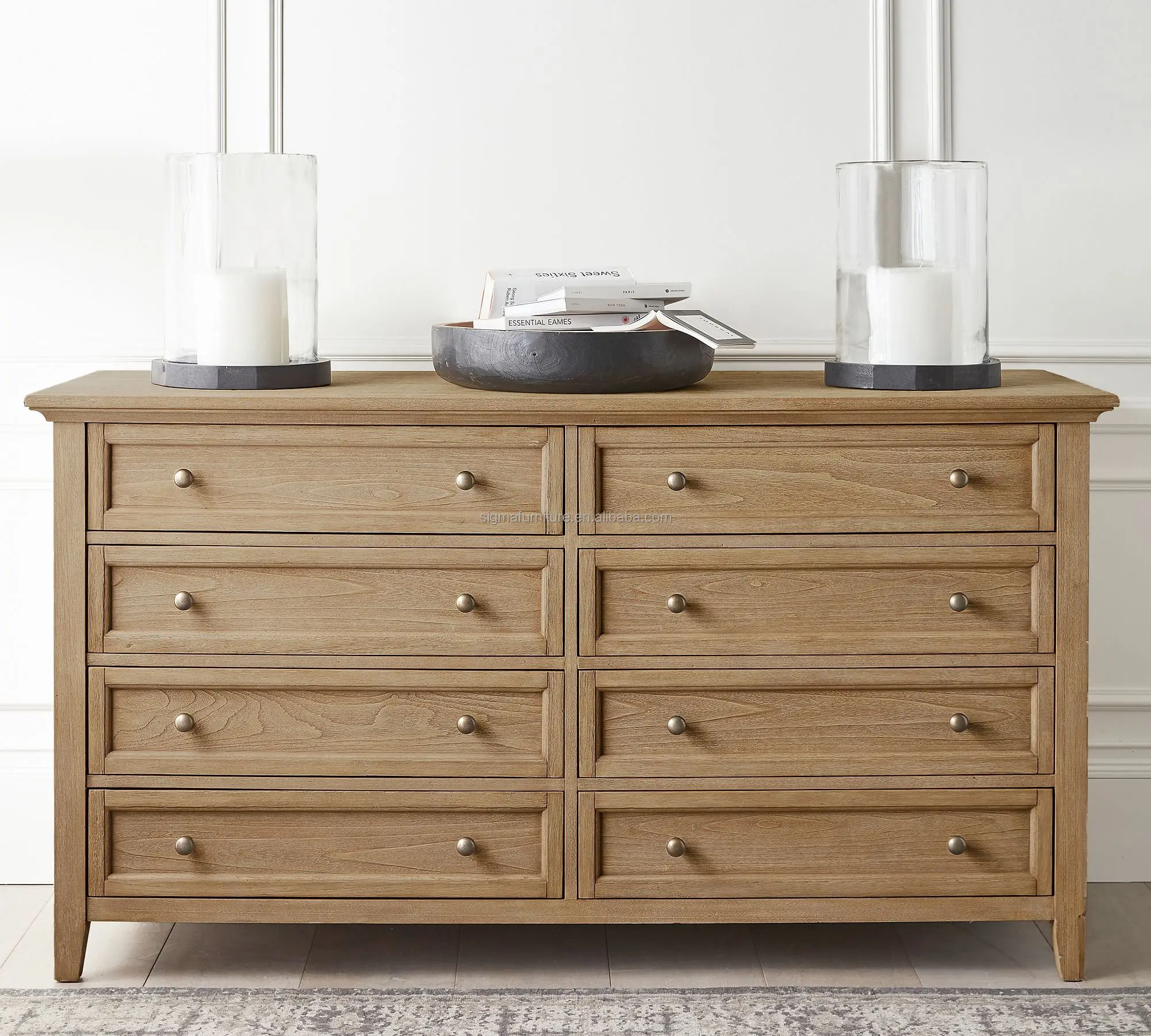 bedroom dresser bedroom furniture oak 8-drawer wider dresser