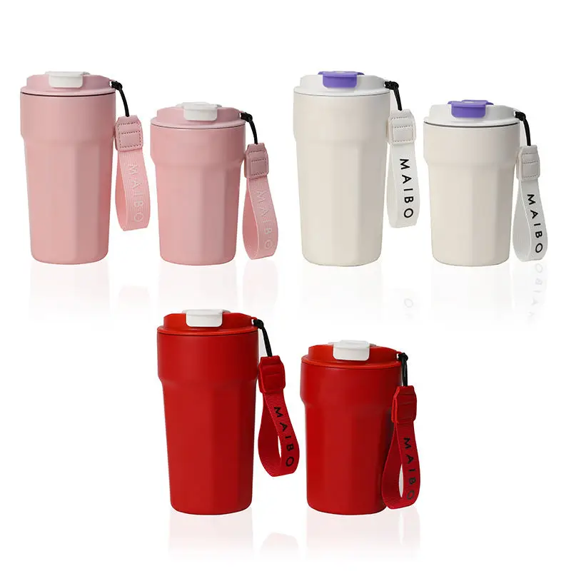 Factory Wholesale New Arrival 380ml 500ml Insulated Vacuum Stainless Steel Coffee Mug with Straw Vulcanus