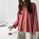 Women Printed T-shirts High Quality 100%cotton Oversized Women Blank Long Sleeve Custom T Shirt Printed