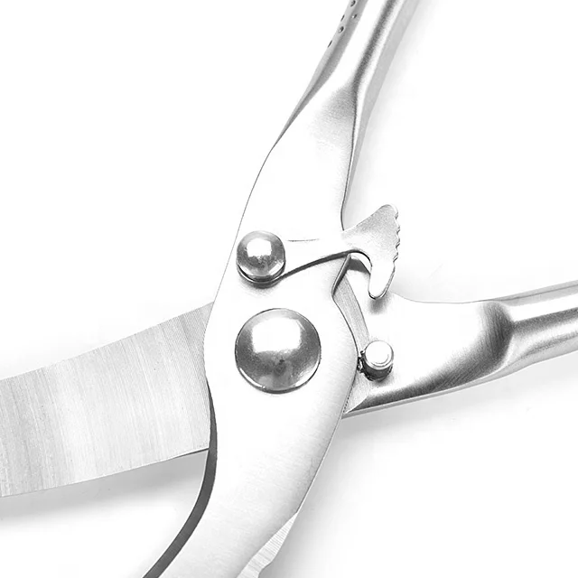Heavy Duty Multifunction Chicken Bone Poultry Shears Meat Fish Kitchen Scissors With Spring Loaded Lock