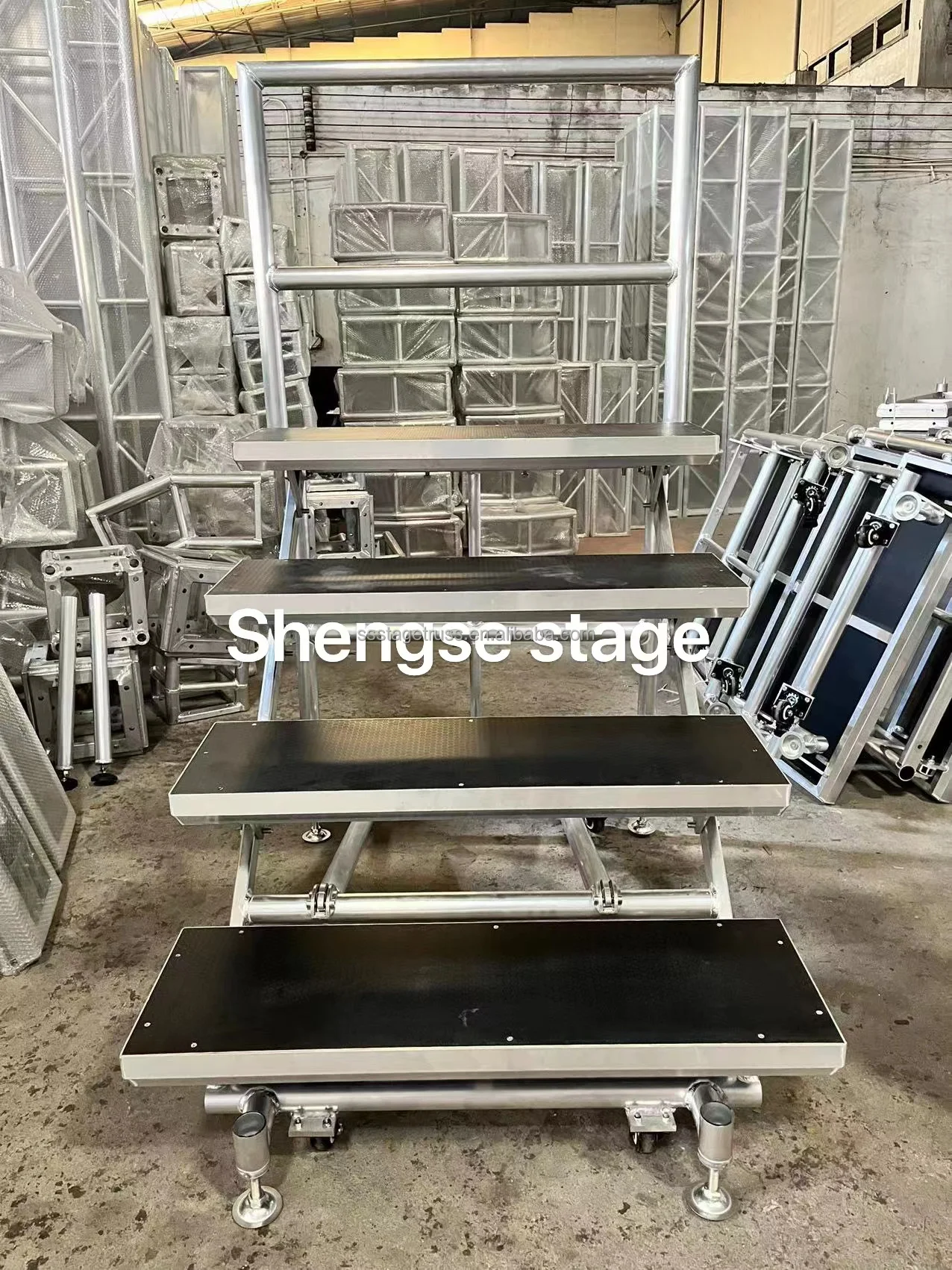 product portable folding chorus stage mobile stairs aluminum platform stage for performance-7