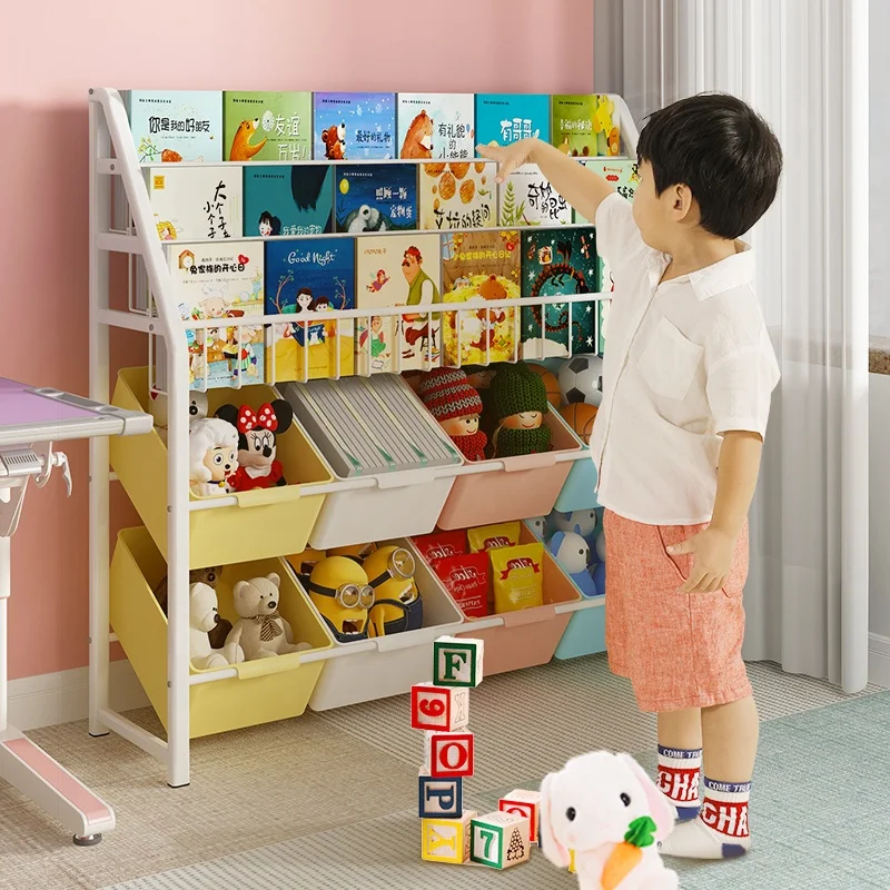 Kids Children Bookshelf Bookcase Book Shelves Wooden Toy Storage Book rack 
