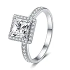 18k White Gold Diamond Pure 18k White Gold Platinum Romantic Engagement Wedding Band Moissanites Diamond Rings Women