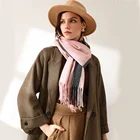 Scarf High Quality Soft Factory Wholesale Cashmere Scarf With Design Popular Printed Lattice Apply To Winter