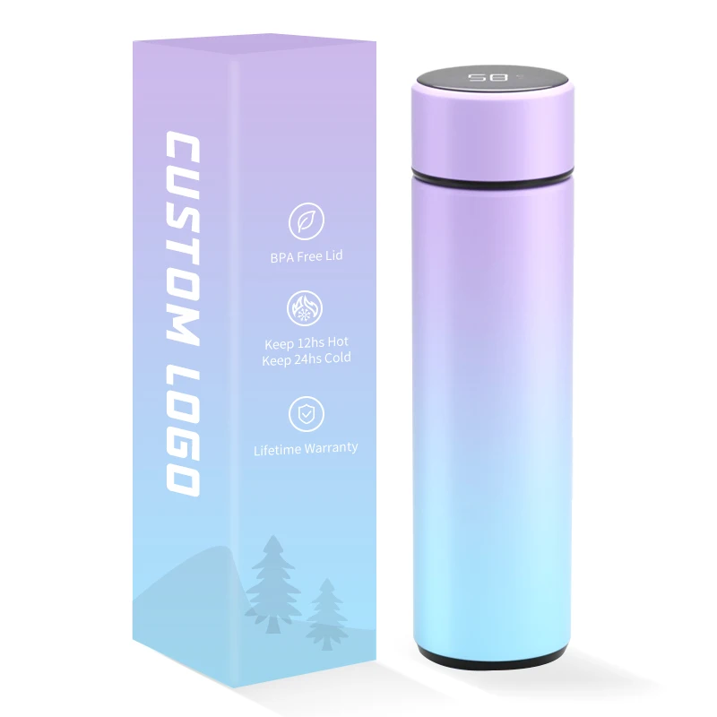 Special New Fahrenheit Cheap Stainless Steel Smart Water Bottle With Led Temperature Display Thermo Tumbler Cups In Bulk