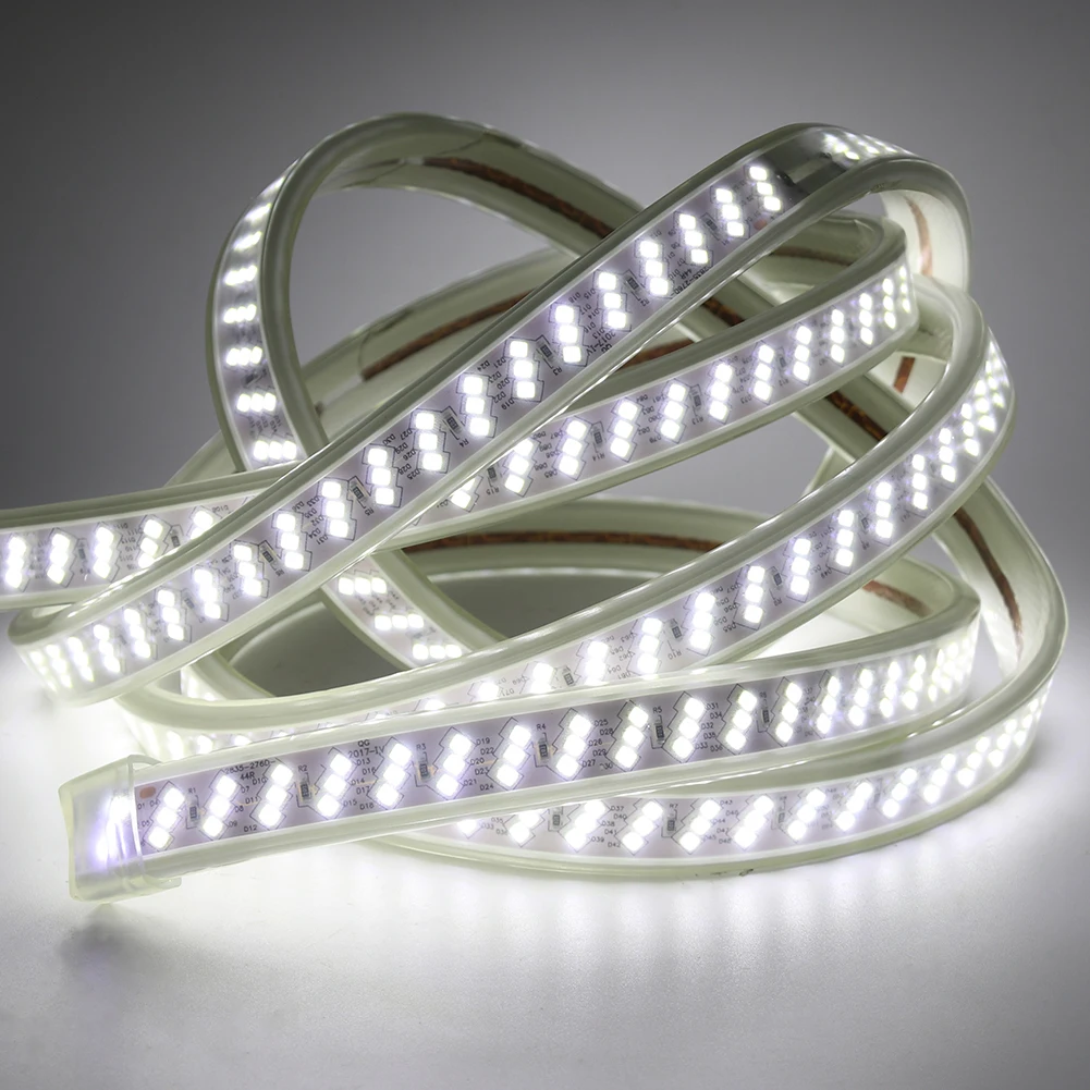 China factory cheap waterproof outdoor 110v 220v Smd 2835 180led/m three row flexible tape decorative light   LED strip light