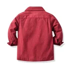 Shirt Boys Vertical Striped Red Shirt And Pants With Suspenders Formal Outfits 100% Cotton Boys 2 Piece Suit