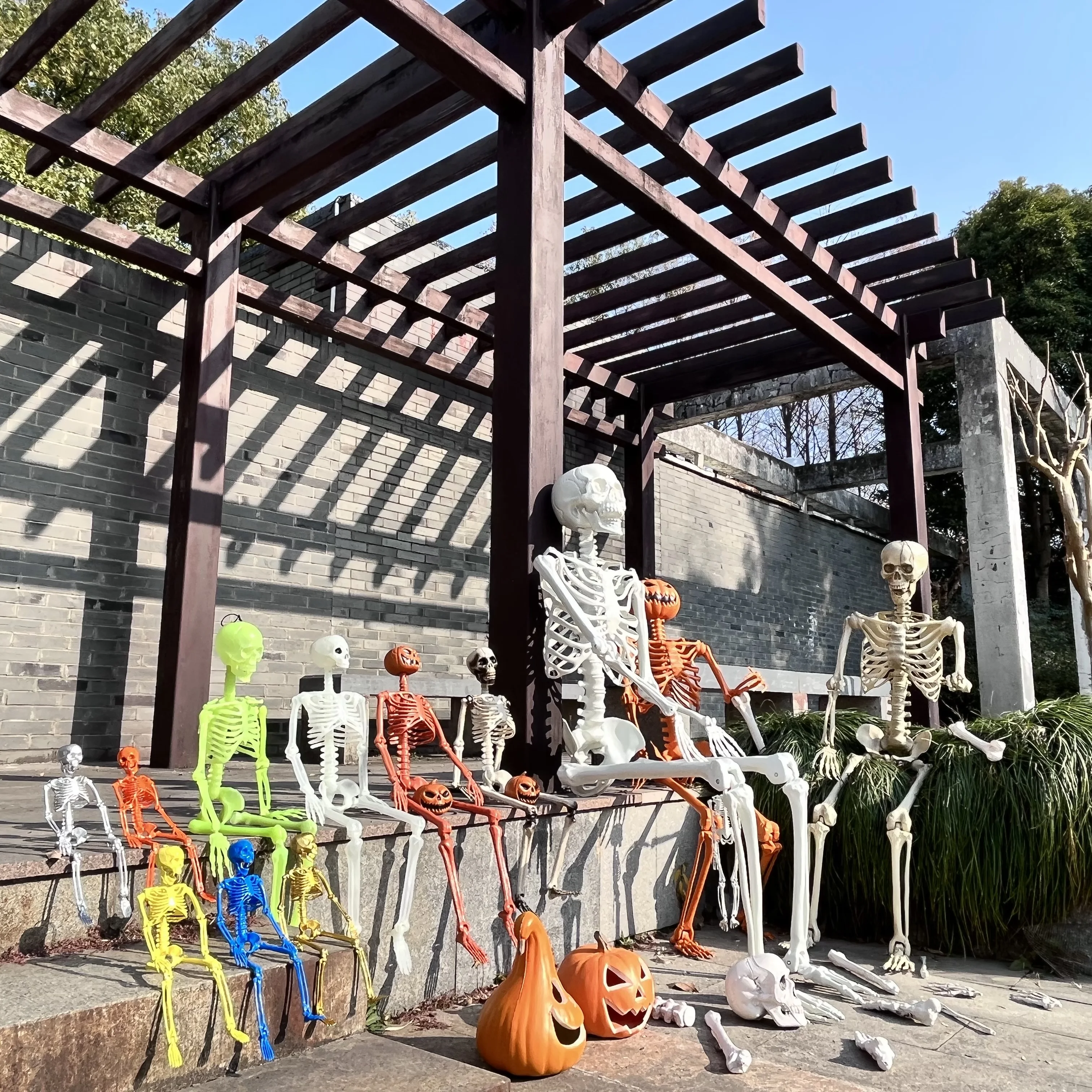 Halloween Supplier Full Body Accessories Indoor&Outdoor Human Halloween Skeletons For Holidays Decoration