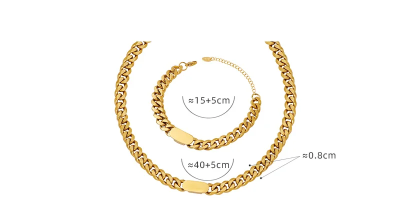 Collar y pulsera de lujo, conjuntos de joyas, collar de cadena 21 H1af009c21eb5405e8832d552bf4ca880j